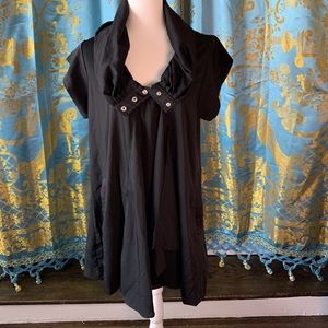 Black Gracia hooded top dress With pockets